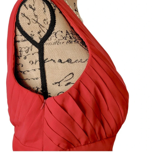 Womens Plus Elegant Princess Maxi Rhinestone Prom Gown Red Sizes 3x-4x; 26-28 - Picture 13 of 16